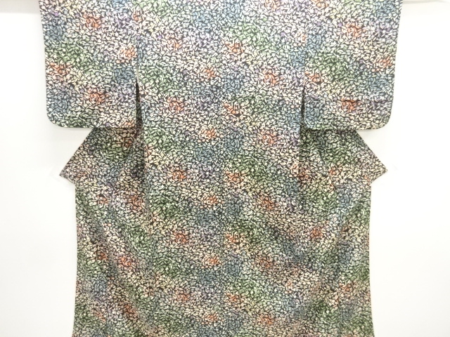 大正ロマン　木の葉模様着物